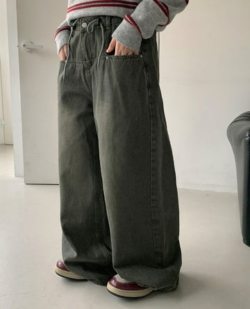 Dottio String Washing Wide Pants